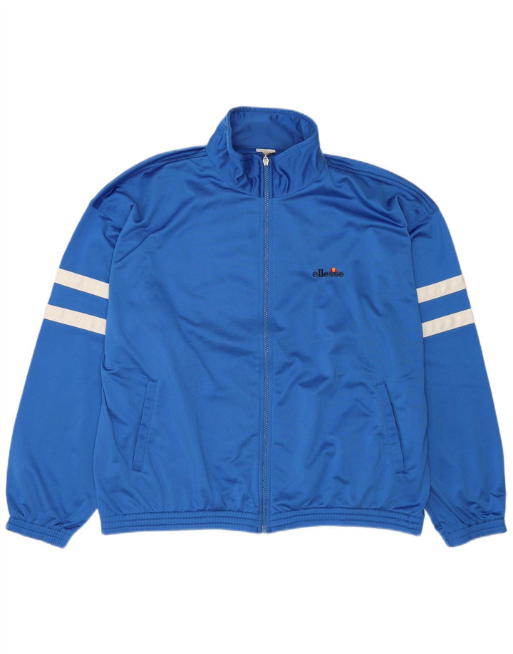 Ellesse Mens Tracksuit Top Jacket XL Blue Colourblock Polyester