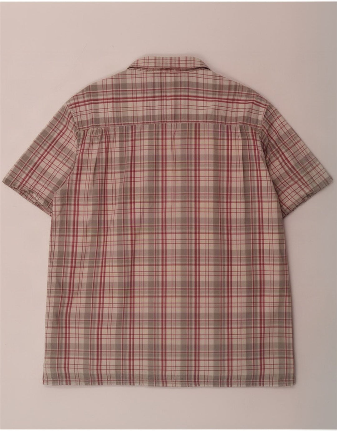 Weird Fish Mens Short Sleeve Shirt Large Multicoloured Check Cotton