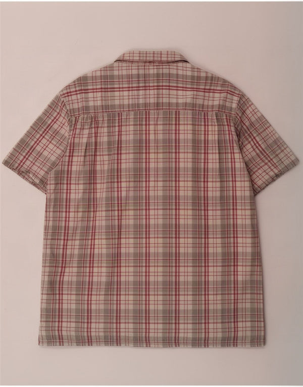Weird Fish Mens Short Sleeve Shirt Large Multicoloured Check Cotton