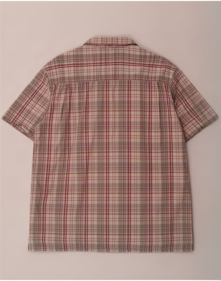 Weird Fish Mens Short Sleeve Shirt Large Multicoloured Check Cotton