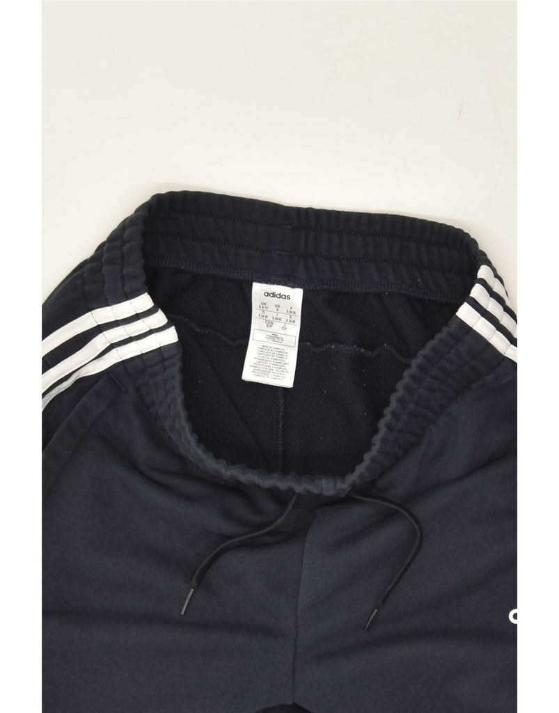 ADIDAS Womens Tracksuit Trousers Joggers UK 8/10 Small Navy Blue Cotton | Vintage Adidas | Thrift | Second-Hand Adidas | Used Clothing | Messina Hembry 