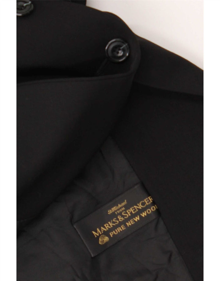 Marks & Spencer Womens St. Michael 5 Button Blazer Jacket UK 14 Large Black