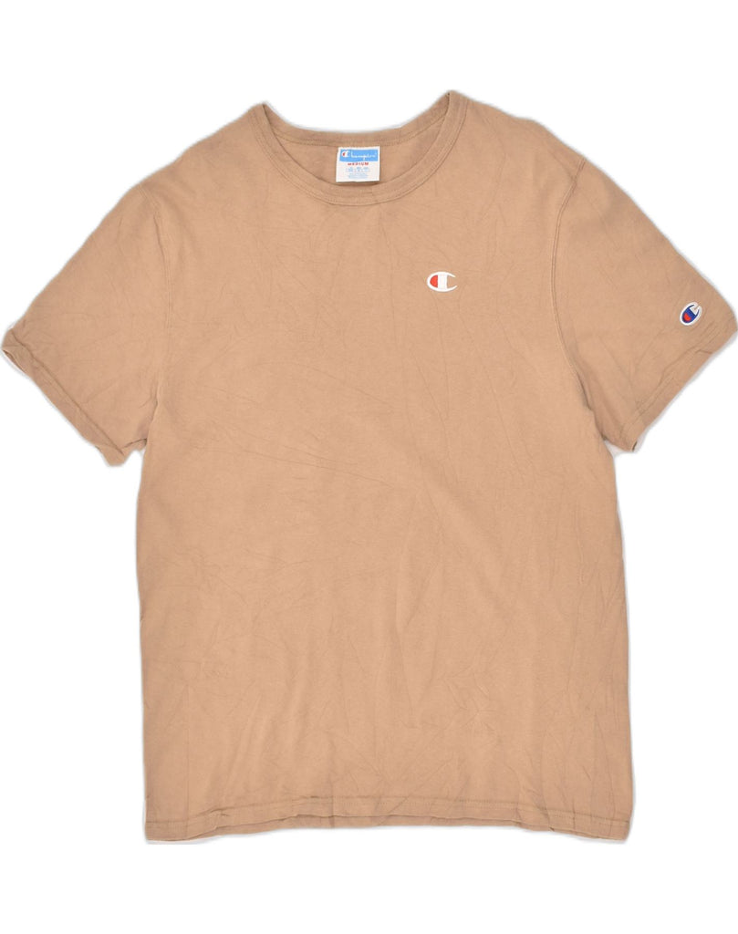 CHAMPION Mens T-Shirt Top Medium Beige | Vintage Champion | Thrift | Second-Hand Champion | Used Clothing | Messina Hembry 