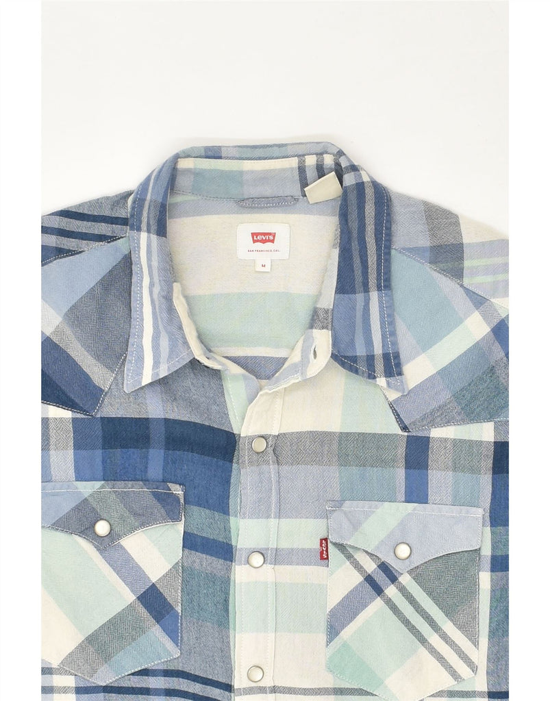 LEVI'S Mens Shirt Medium Blue Check Cotton | Vintage Levi's | Thrift | Second-Hand Levi's | Used Clothing | Messina Hembry 