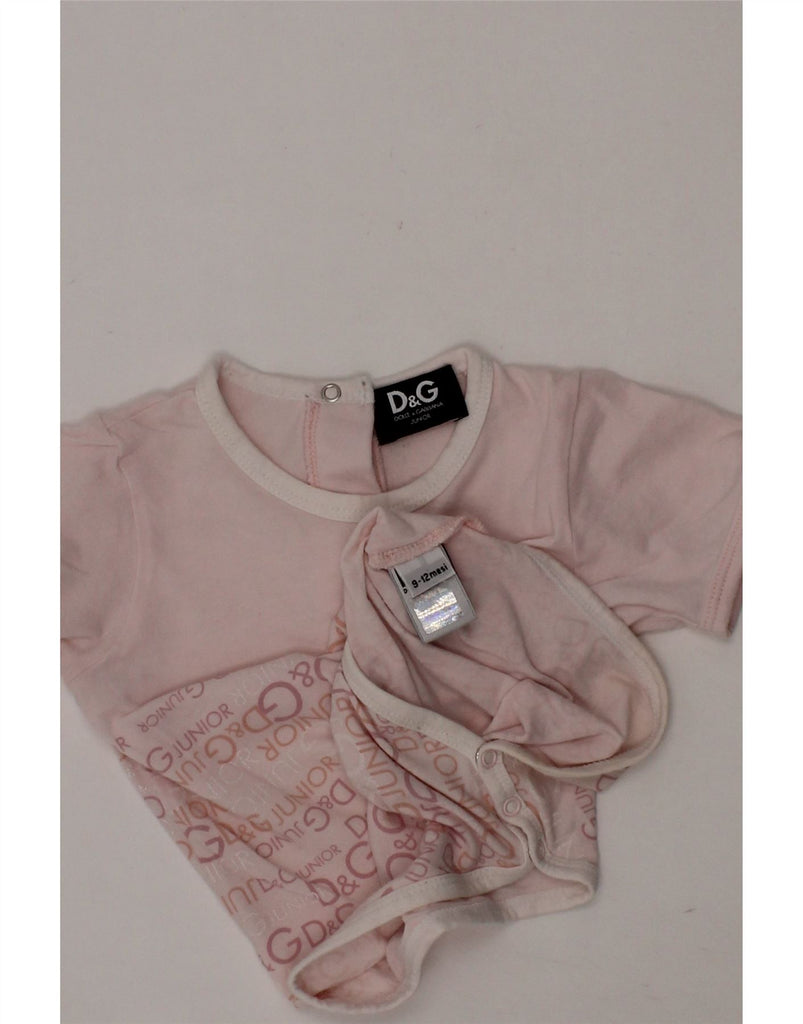 DOLCE & GABBANA Baby Girls Graphic Bodysuit 9-12 Months Pink Vintage Dolce & Gabbana and Second-Hand Dolce & Gabbana from Messina Hembry 