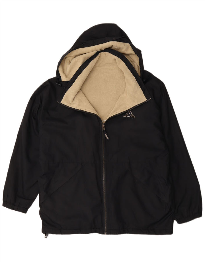 Kappa Mens Hooded Reversible Jacket UK 36 Small Navy Blue