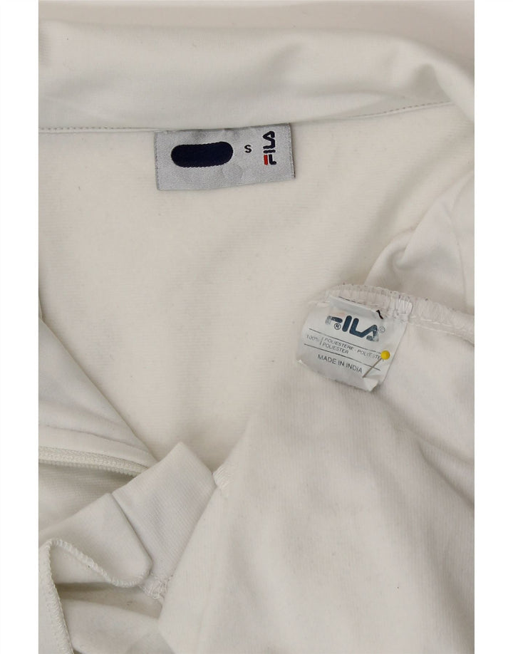 Fila Mens Tracksuit Top Jacket Small White Polyester