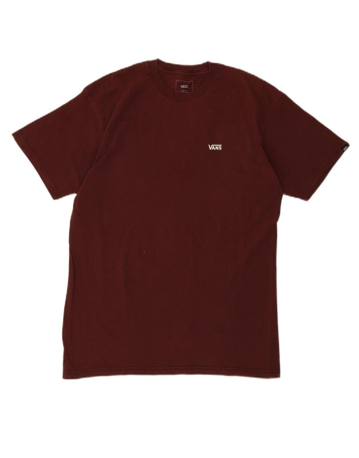 VANS Mens Classic Fit T-Shirt Top Medium Burgundy Cotton Vintage Vans and Second-Hand Vans from Messina Hembry 