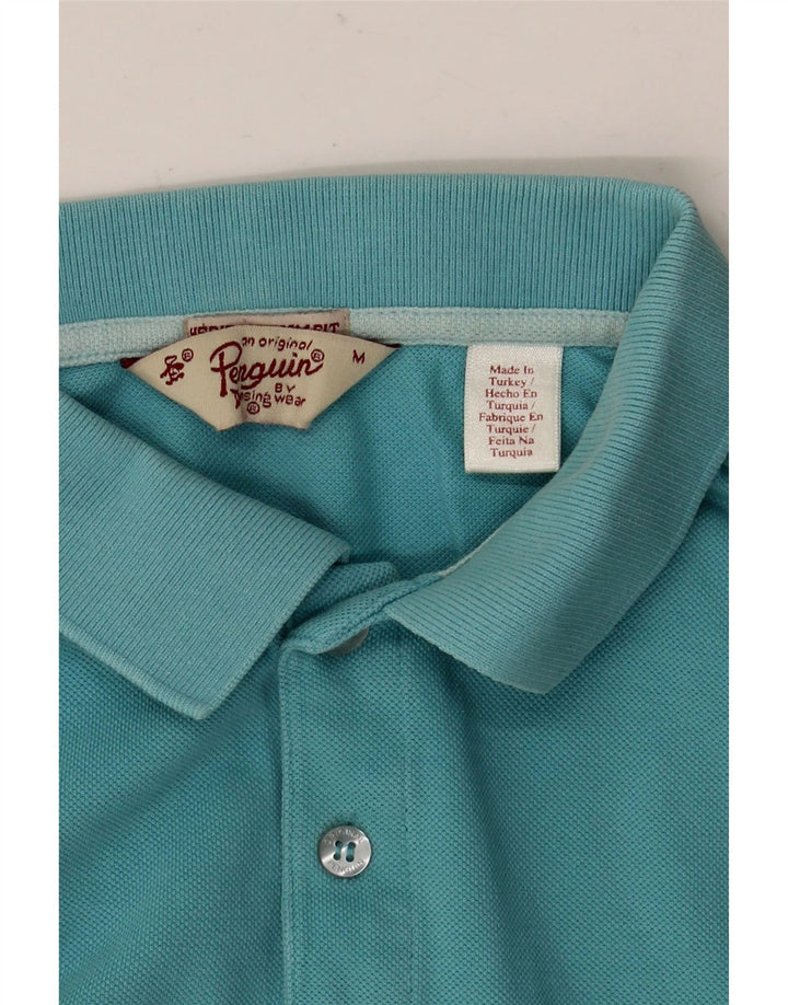 PENGUIN Mens Polo Shirt Medium Turquoise