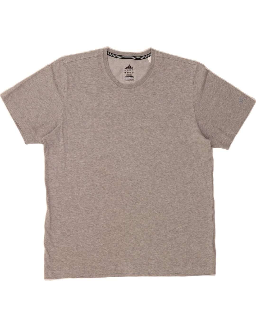ADIDAS Mens Clima 365 T-Shirt Top Large Grey Cotton Vintage Adidas and Second-Hand Adidas from Messina Hembry 