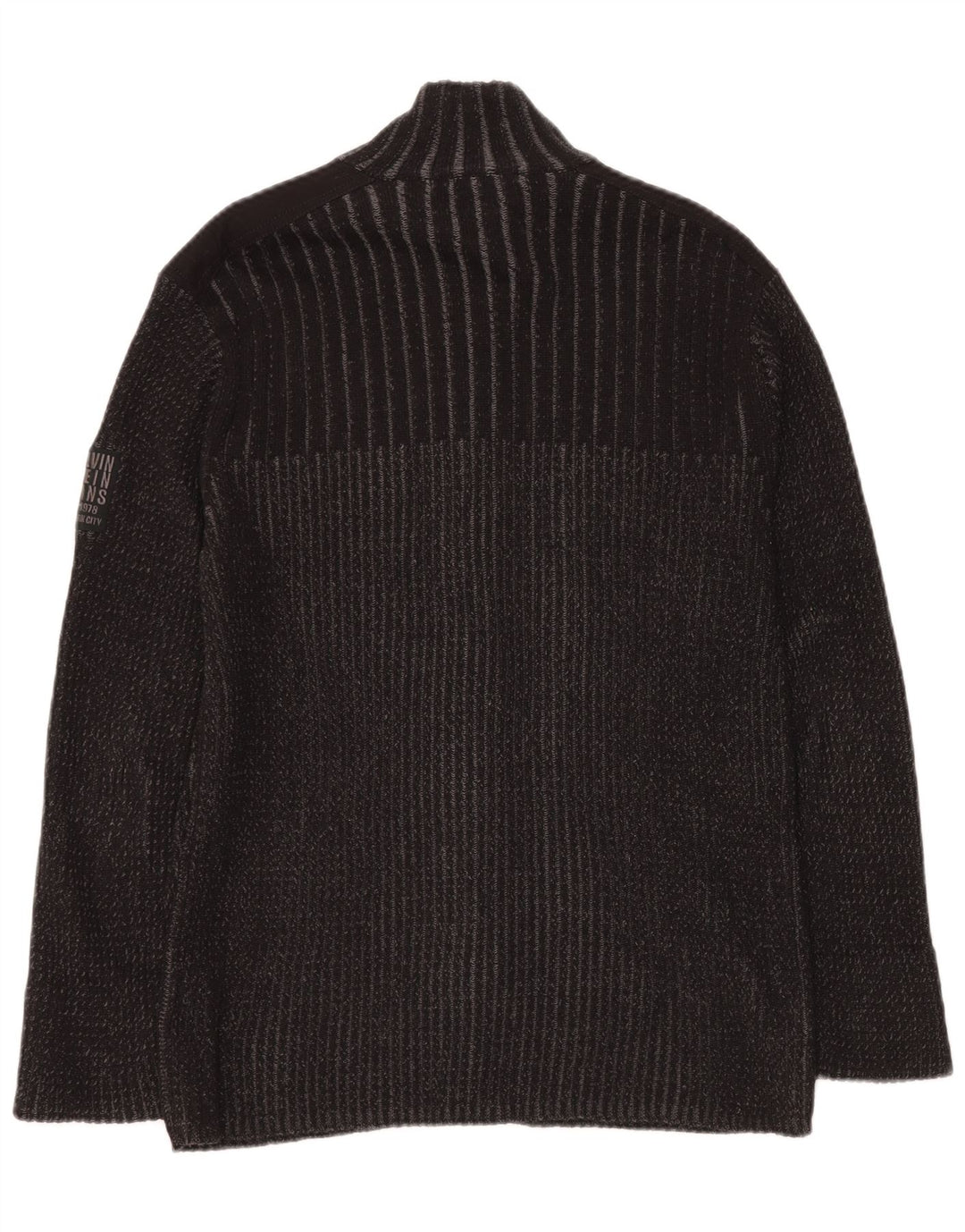 CALVIN KLEIN JEANS Womens Cardigan Sweater UK 14 Large Grey Cotton