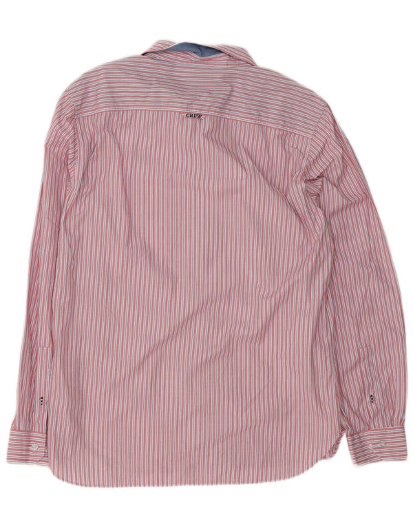 Crew Clothing Mens Slim Fit Shirt XL Pink Striped Cotton