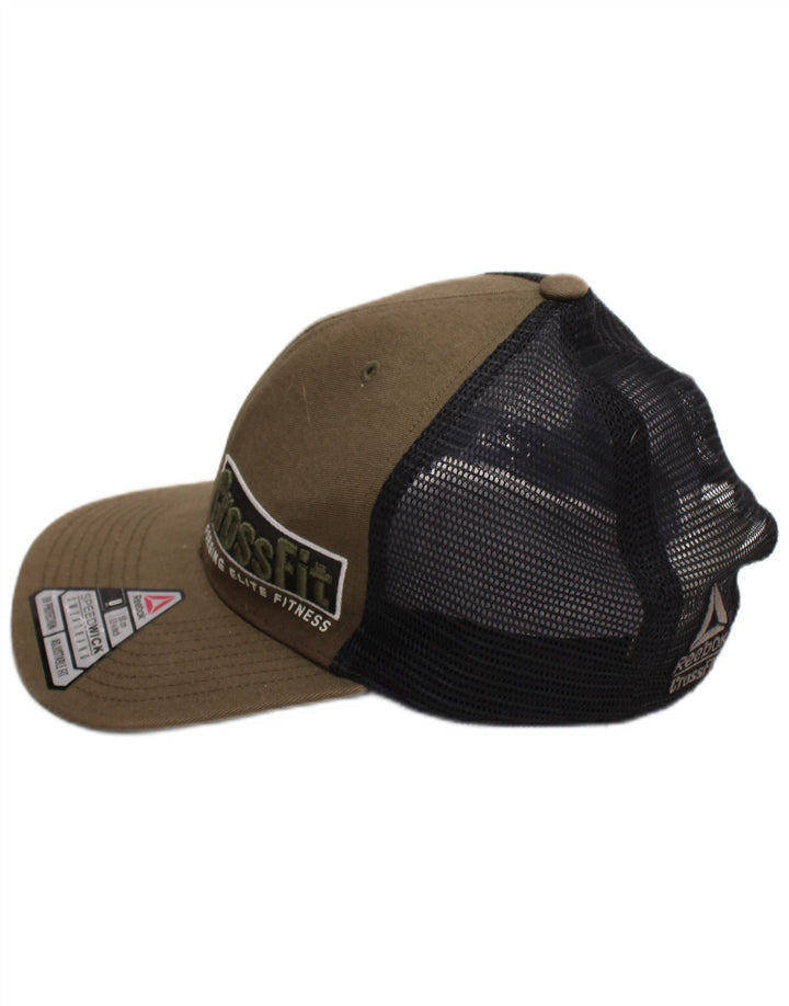 Reebok Mens Graphic Trucker Cap One Size Khaki Colourblock Cotton