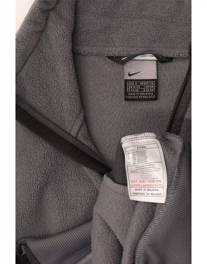 Nike Mens Fleece Jacket UK 36/38 Small Grey Polyester