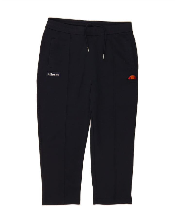 ELLESSE Womens Capri Tracksuit Trousers UK 14 Medium Navy Blue Cotton Vintage Ellesse and Second-Hand Ellesse from Messina Hembry 