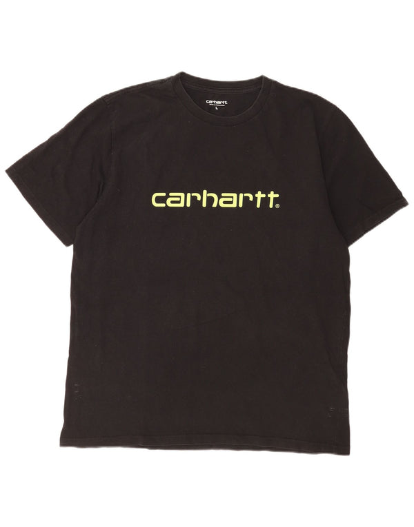 Carhartt Mens Graphic T-Shirt Top Large Black Cotton