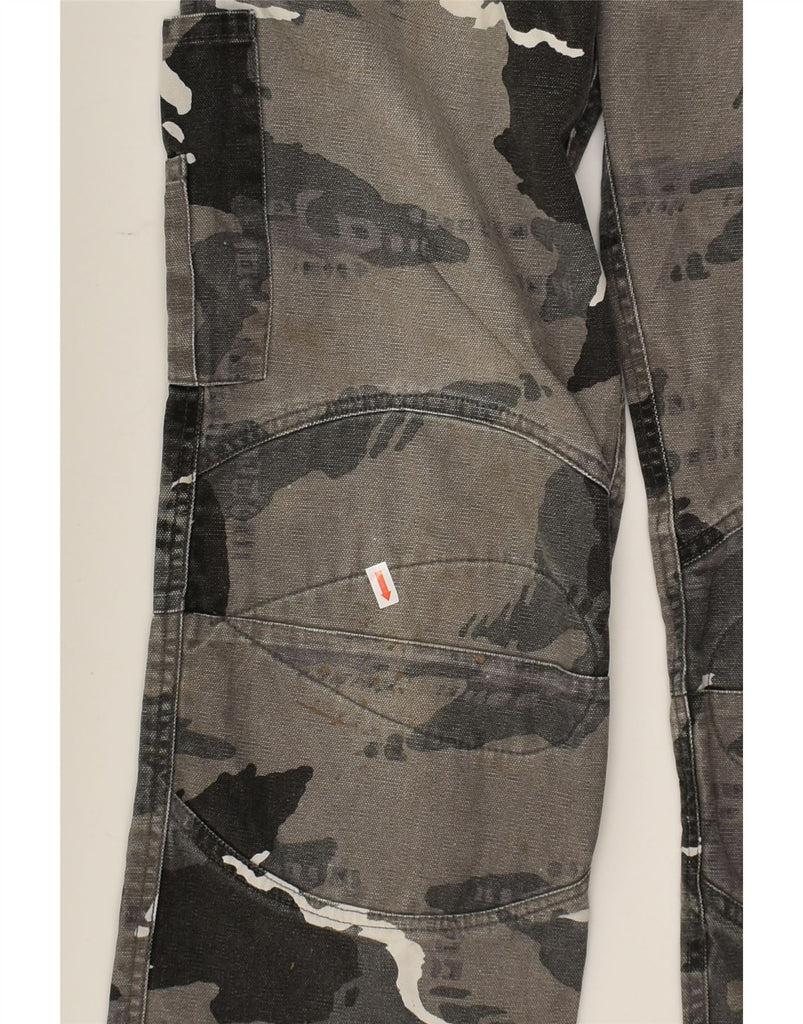 KAPRIOL Mens Straight Cargo Trousers Medium W30 L27 Grey Camouflage | Vintage Kapriol | Thrift | Second-Hand Kapriol | Used Clothing | Messina Hembry 