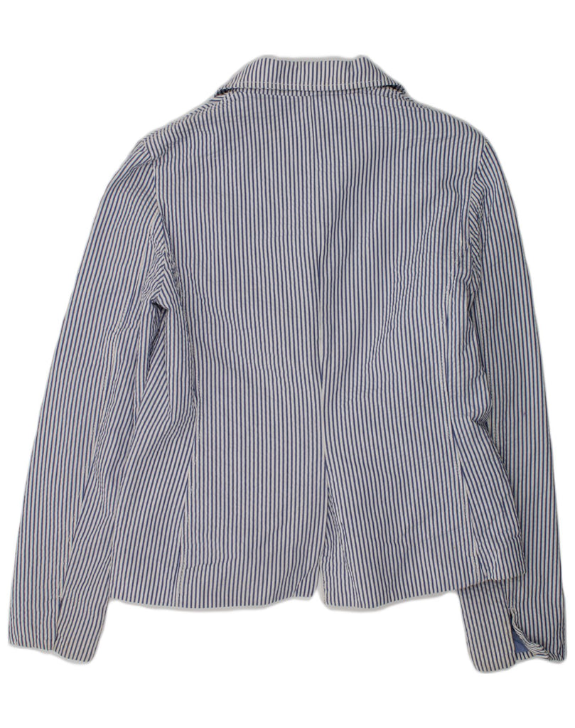 MASSIMO DUTTI Girls 2 Button Blazer Jacket 13-14 Years Blue Striped Cotton | Vintage Massimo Dutti | Thrift | Second-Hand Massimo Dutti | Used Clothing | Messina Hembry 