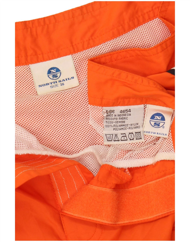 North Sails Mens Graphic Swimming Shorts Large  Orange Polyamide