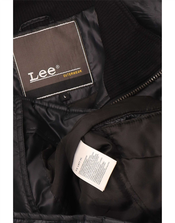 Lee Mens Padded Jacket UK 40 Large Black Polyester