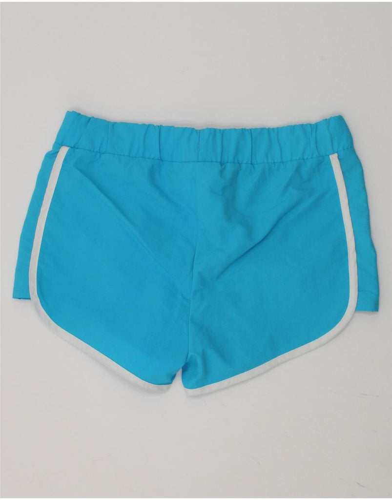 CHAMPION Girls Graphic Sport Shorts 11-12 Years Large Blue Polyamide | Vintage Champion | Thrift | Second-Hand Champion | Used Clothing | Messina Hembry 