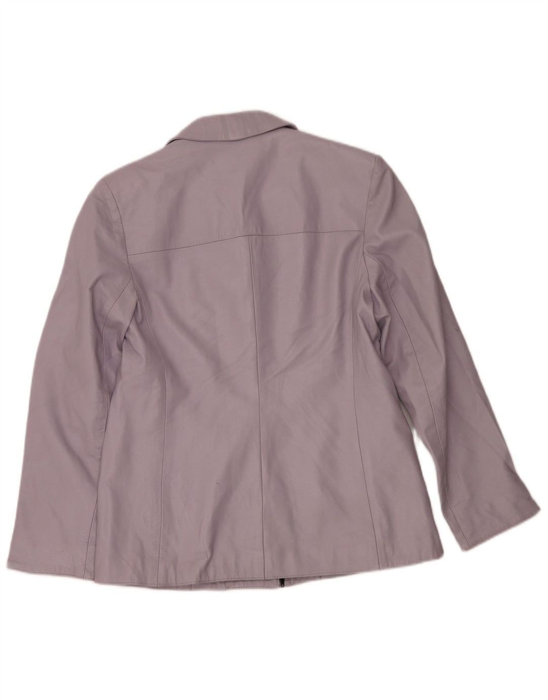 Alta Moda Womens Full Zip Leather Blazer Jacket IT 50 XL Purple Leather