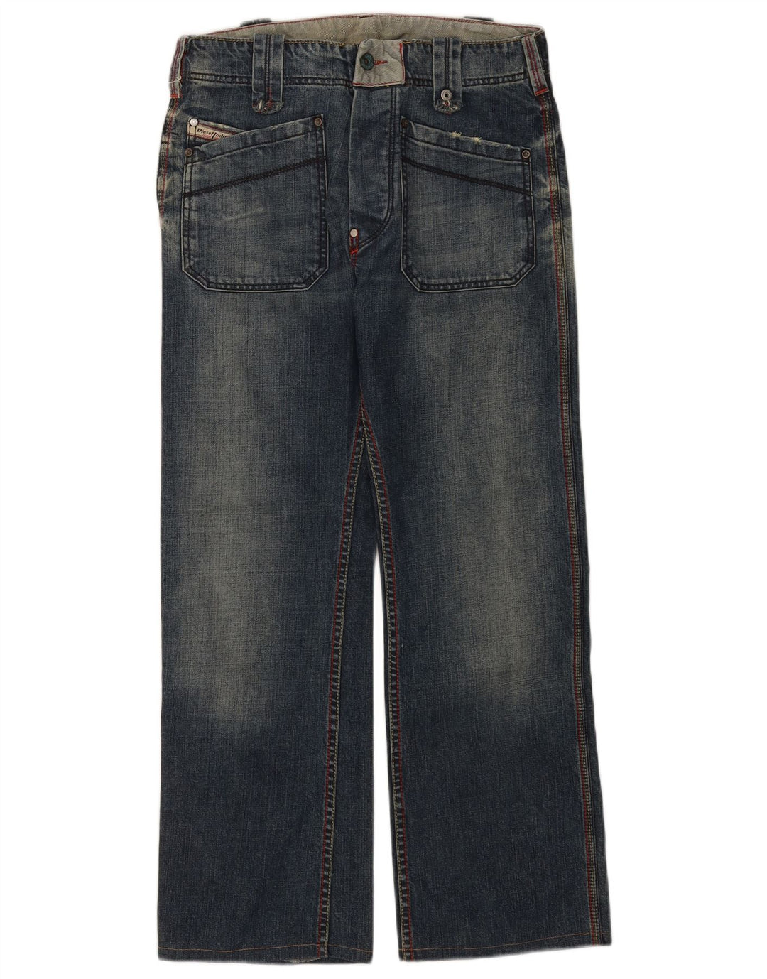 Diesel Womens Straight Jeans W29 L28 Blue Cotton