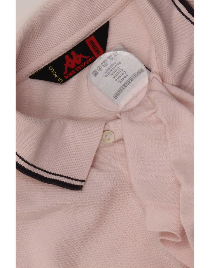 Kappa Mens Polo Shirt Medium Pink Cotton