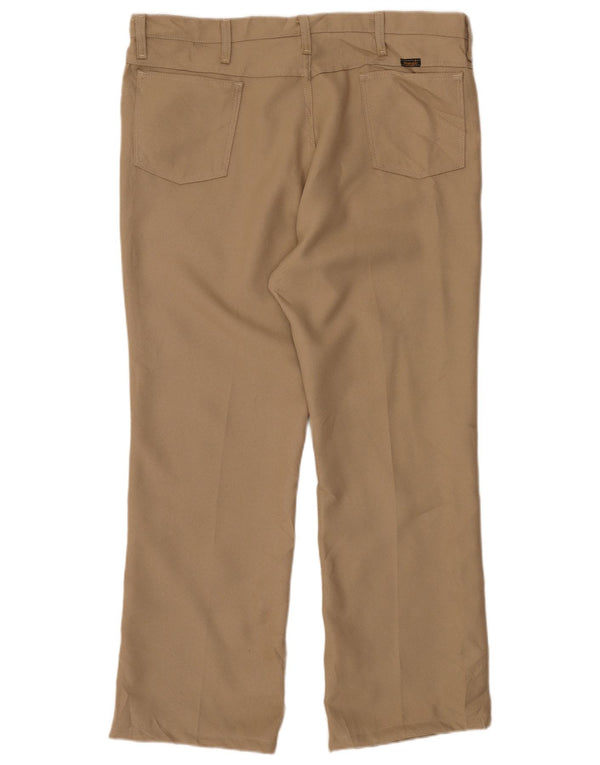 Wrangler Mens Straight Casual Trousers W40 L29 Beige Polyester