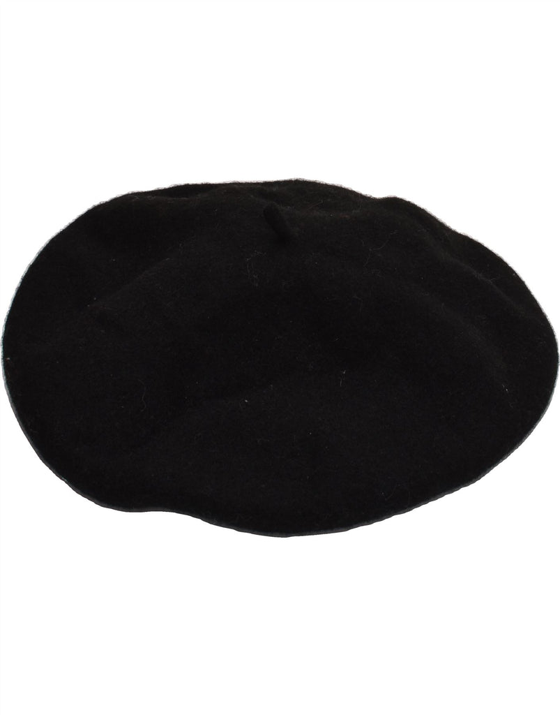 VINTAGE Womens Beret Hat One Size Black | Vintage Vintage | Thrift | Second-Hand Vintage | Used Clothing | Messina Hembry 