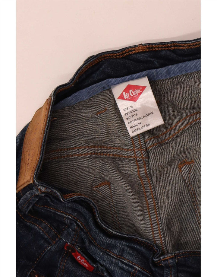 Lee Womens Cooper Slim Bootcut Jeans W30 L33 Navy Blue Cotton