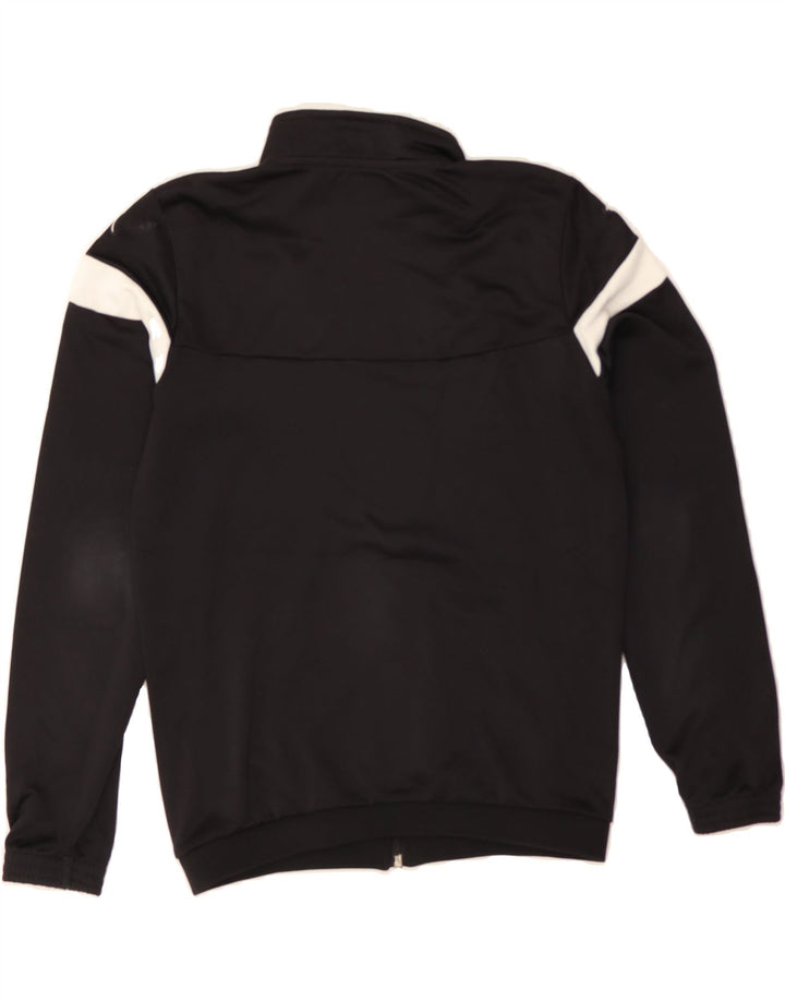 KAPPA Boys Graphic Tracksuit Top Jacket 13-14 Years Black Colourblock Vintage Kappa and Second-Hand Kappa from Messina Hembry 