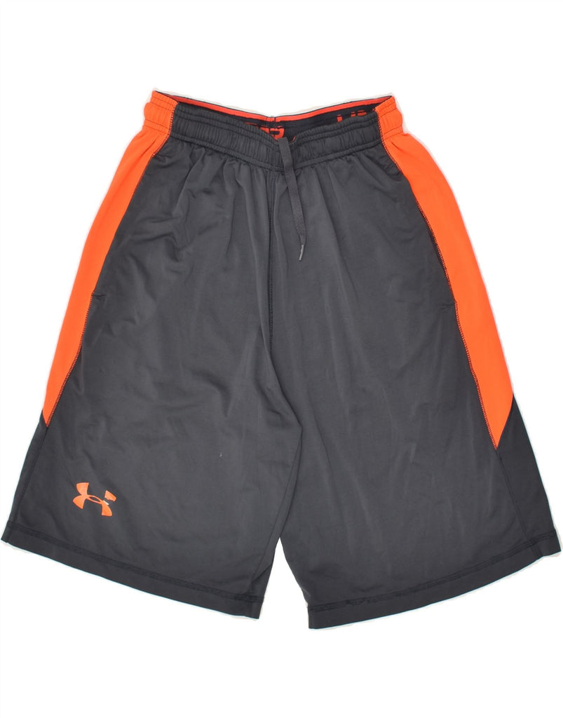 UNDER ARMOUR Mens Sport Shorts Small Grey Colourblock Polyester | Vintage Under Armour | Thrift | Second-Hand Under Armour | Used Clothing | Messina Hembry 
