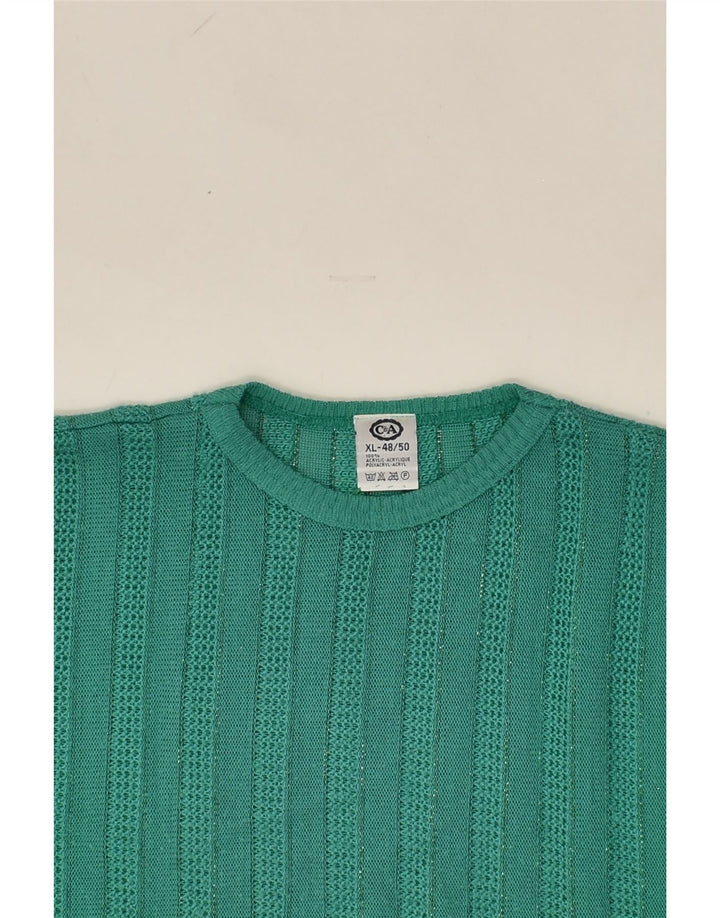 C&A Womens Sleeveless Crew Neck Jumper Sweater IT 48/50 XL Green Acrylic | Vintage C&A | Thrift | Second-Hand C&A | Used Clothing | Messina Hembry 