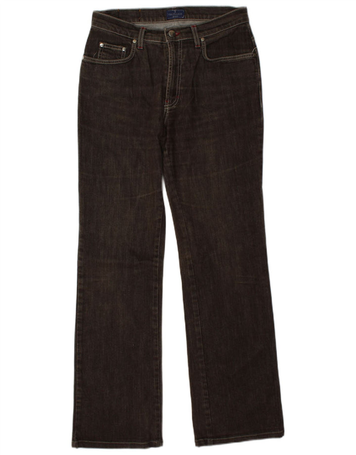 TRUSSARDI Mens Straight Jeans W29 L31 Brown Cotton
