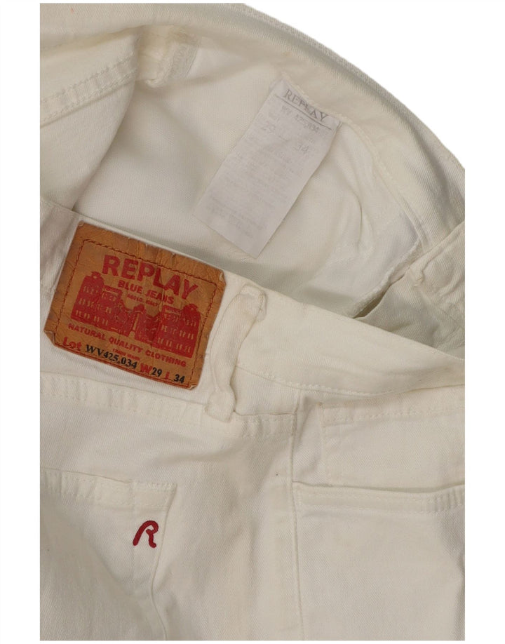REPLAY Womens Bootcut Jeans W29 L30 White