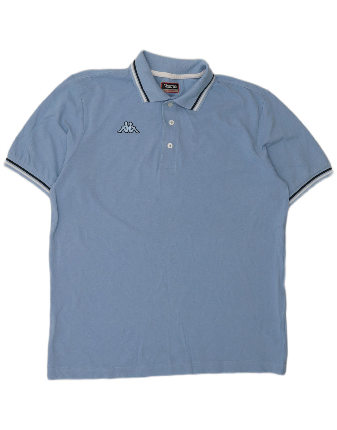 Kappa Mens Polo Shirt XL Blue Cotton