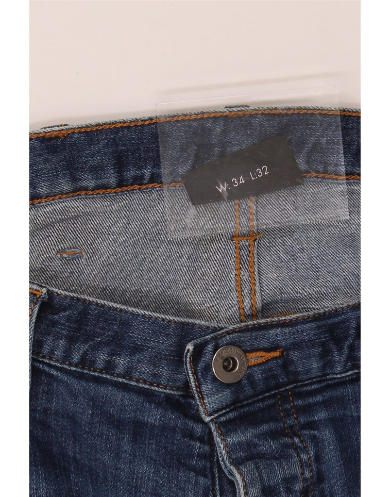 EMPORIO ARMANI Mens Straight Jeans W34 L32 Blue Cotton Vintage Emporio Armani and Second-Hand Emporio Armani from Messina Hembry 