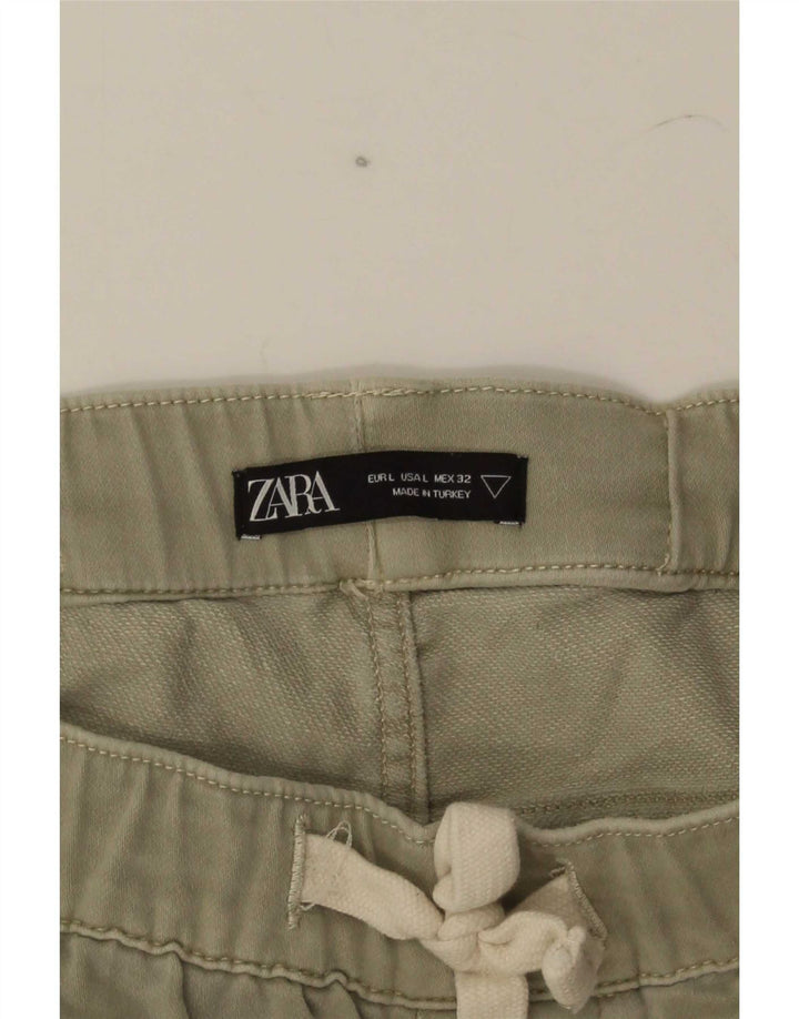 Zara Mens Chino Shorts Large W32 Khaki