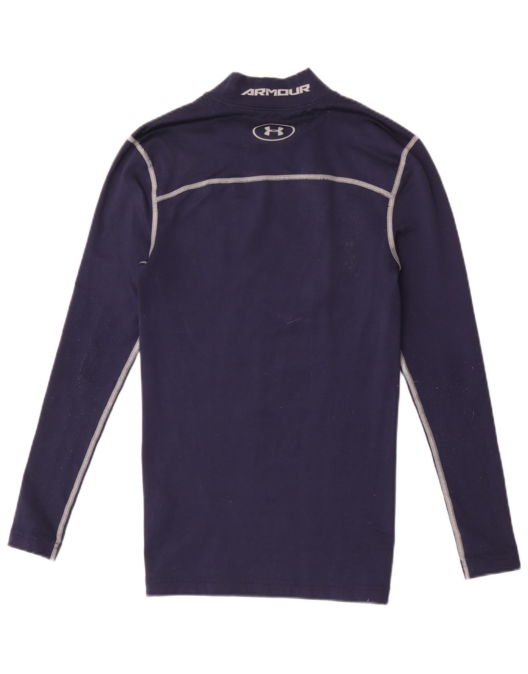 Under Armour Mens Cold Gear Graphic Top Long Sleeve Small Navy Blue Striped