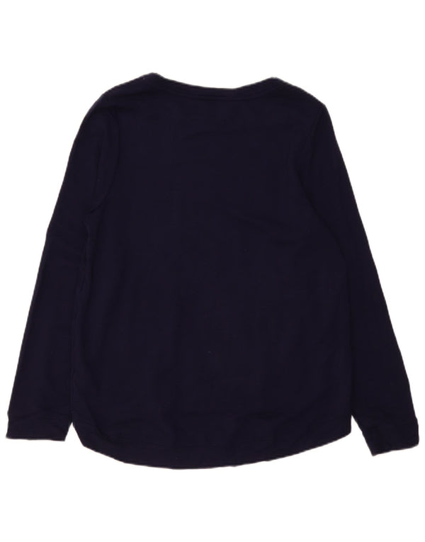 Oasis Womens Graphic Oversized Sweatshirt Jumper UK 10 Small Navy Blue