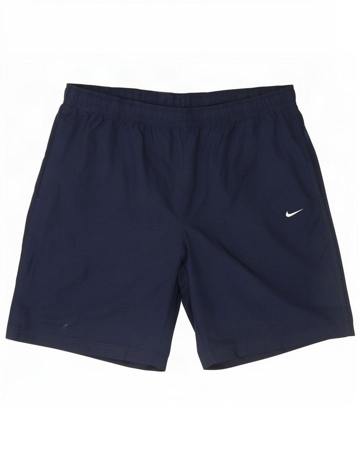 Nike Mens Regular Sport Shorts XL Navy Blue Polyester