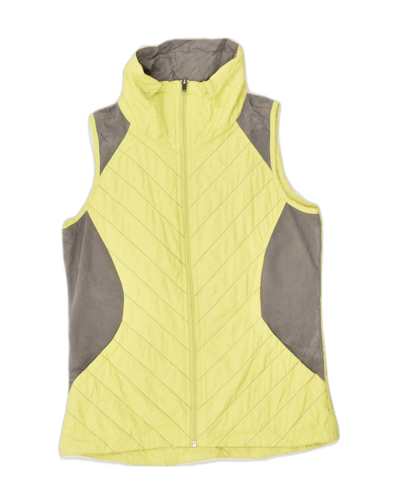 COLUMBIA Womens Gilet UK 10 Small Yellow Colourblock Polyester | Vintage Columbia | Thrift | Second-Hand Columbia | Used Clothing | Messina Hembry 