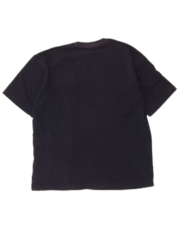 Champion Womens Oversized Graphic T-Shirt Top UK 6 XS Navy Blue