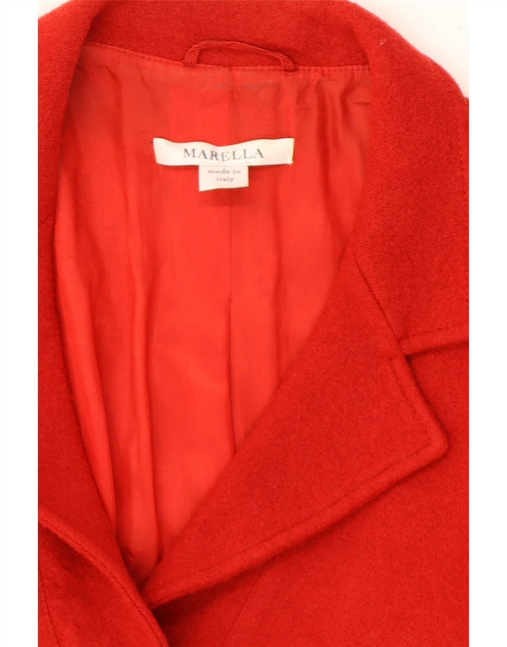 Marella Womens 2 Button Blazer Jacket UK 16 Large Red Wool