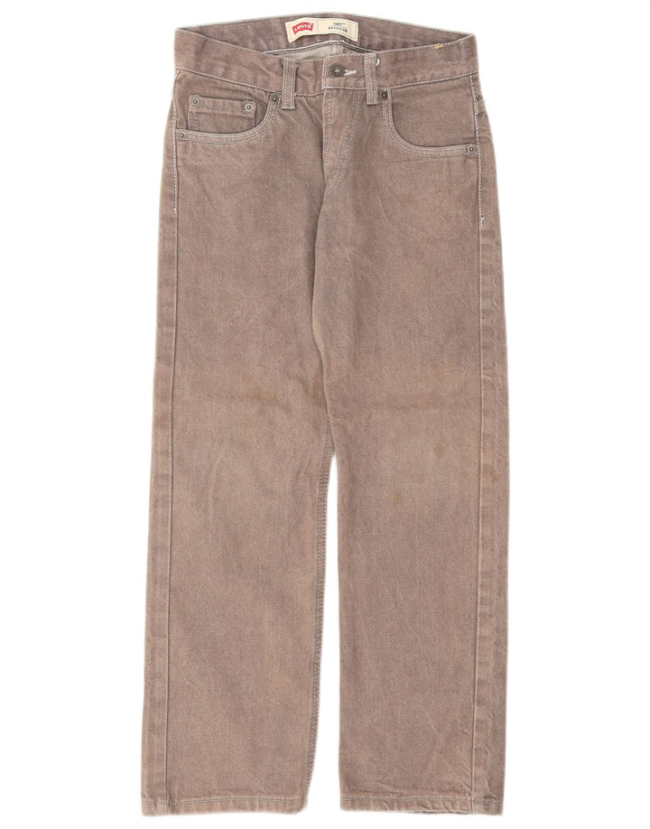 Levi's Womens 505 Regular Straight Jeans W25 L25 Grey Cotton
