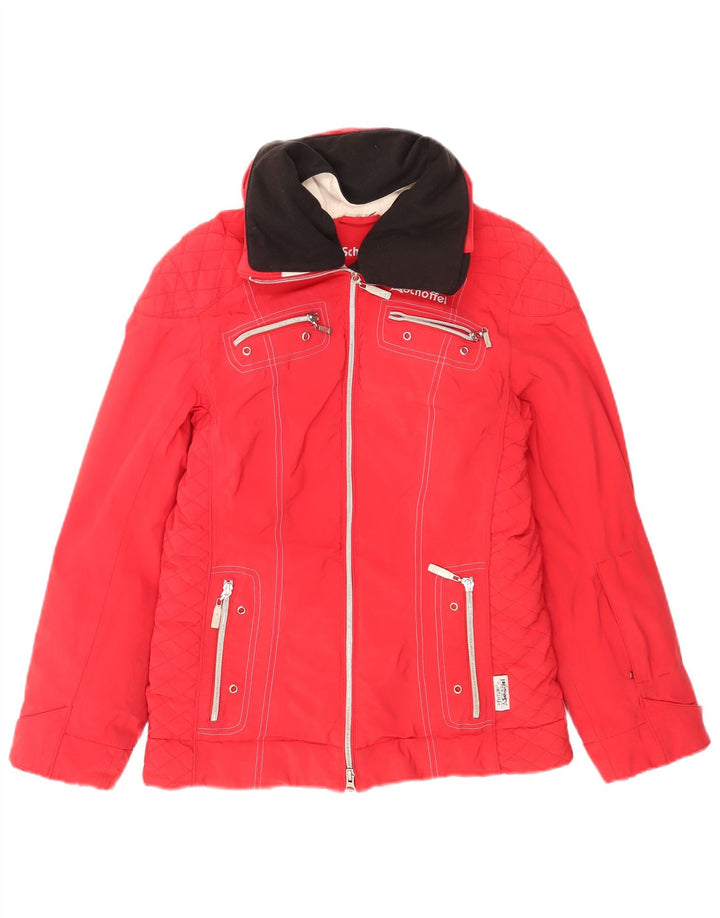 Schoffel Womens Ski Jacket UK 10 Small Red Colourblock Polyamide