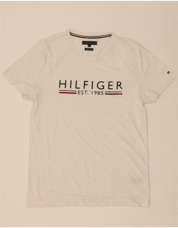 Tommy Hilfiger Mens Graphic T-Shirt Top Medium White Cotton