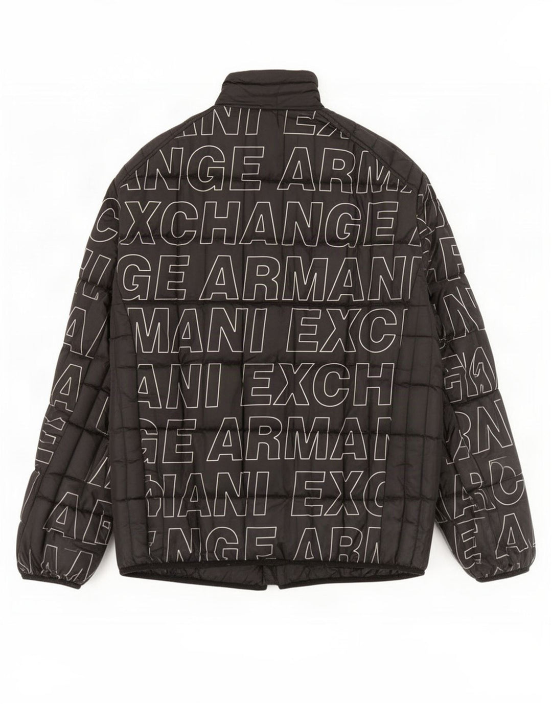 Armani Exchange Mens Graphic Padded Jacket UK 40 Large Black