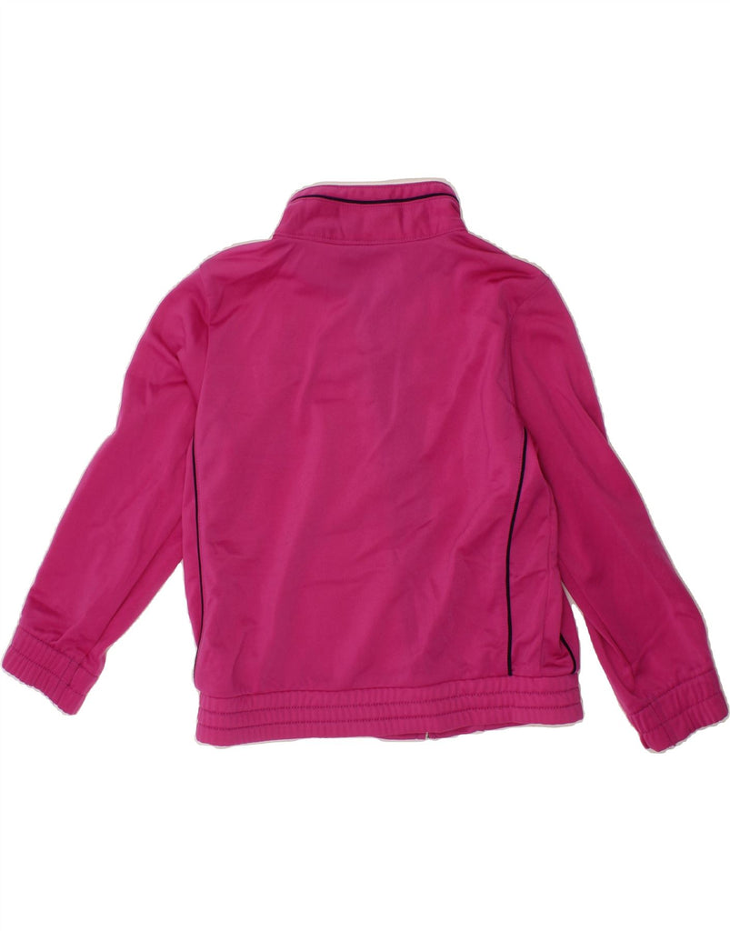 CHAMPION Girls Graphic Tracksuit Top Jacket 3-4 Years 2XS Pink Polyester Vintage Champion and Second-Hand Champion from Messina Hembry 